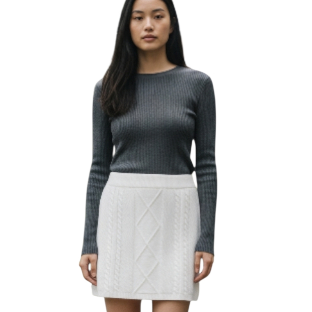Endless Blu Cable Knit‎ Sweater Skirt